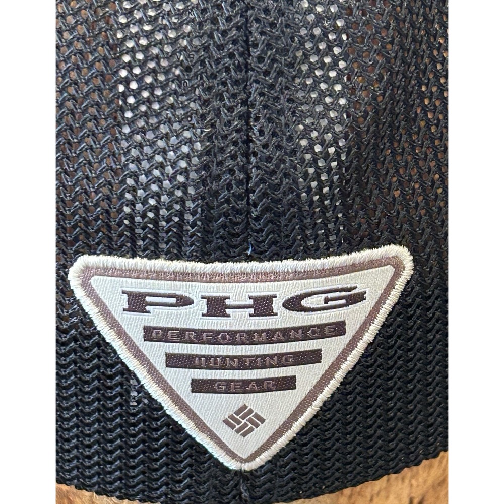 Columbia Black PHG With Antler Logo Cotton/Mesh Hat Size S/M - Picture 4 of 5